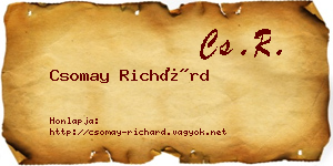 Csomay Richárd névjegykártya