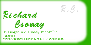 richard csomay business card